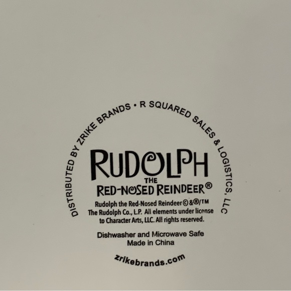 Santa & Rudolph Ceramic Dinner Plate - Rudolph the Red-Nosed Reindeer Collection - Picture 6 of 6